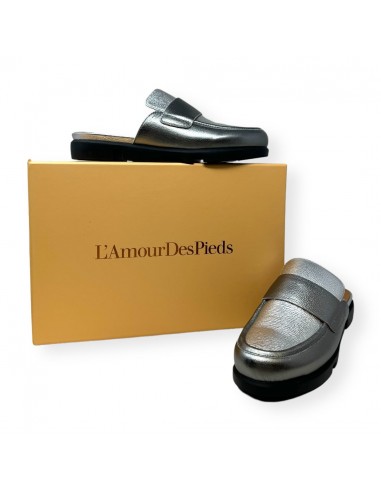 Metallic Loafer Mule Silver Shoes Flats L’Amour des Pieds, Size 8 en ligne des produits 