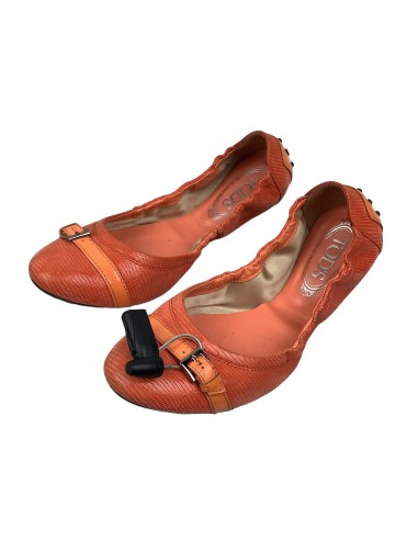 Orange Shoes Designer Tods, Size 9.5 les ctes