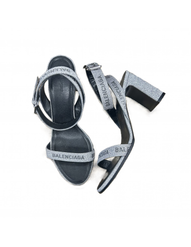 Silver Sandals Luxury Designer By Balenciaga, Size: 7.5 Par le système avancé 