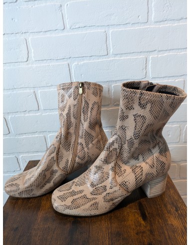 Animal Print Boots Mid-calf Heels Anthropologie, Size 10.5 Vous souhaitez 