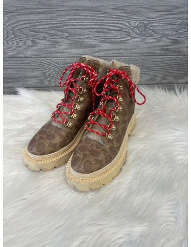 Brown Boots Designer Coach, Size 6 de pas cher