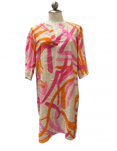 Orange & Pink Dress Casual Short Villagallo, Size 14 2024