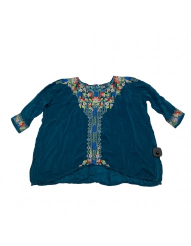 Teal Top Long Sleeve Designer Johnny Was, Size Xs paiement sécurisé