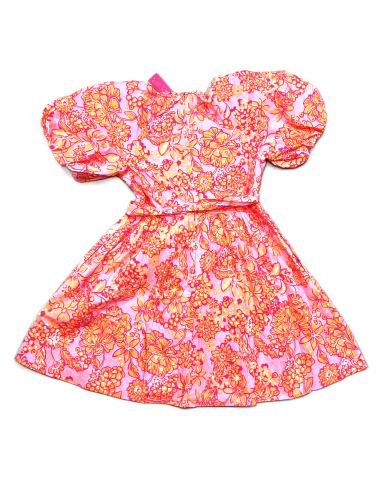 Orange & Pink Dress Party Midi By Lilly Pulitzer, Size: L à prix réduit toute l'année