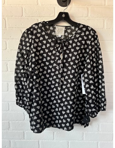 Black & White Top 3/4 Sleeve Designer Johnny Was, Size L En savoir plus